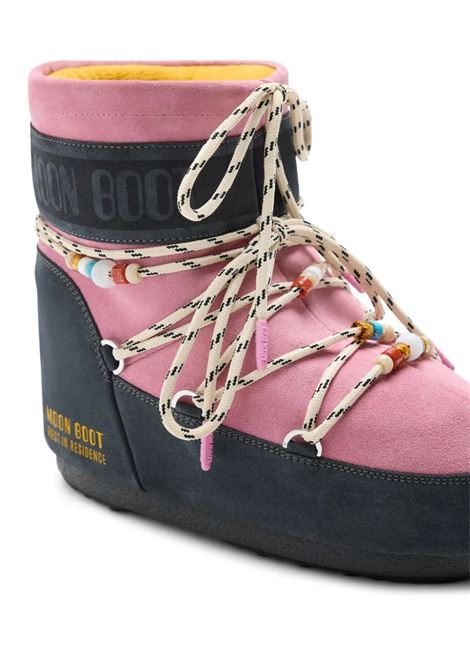 icon low suede beads boots woman grey and rose MOON BOOT | 80D1409730HJ05